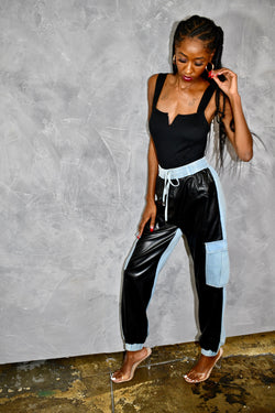 ''Neva'' - Color Block Cargo Jogger Pants