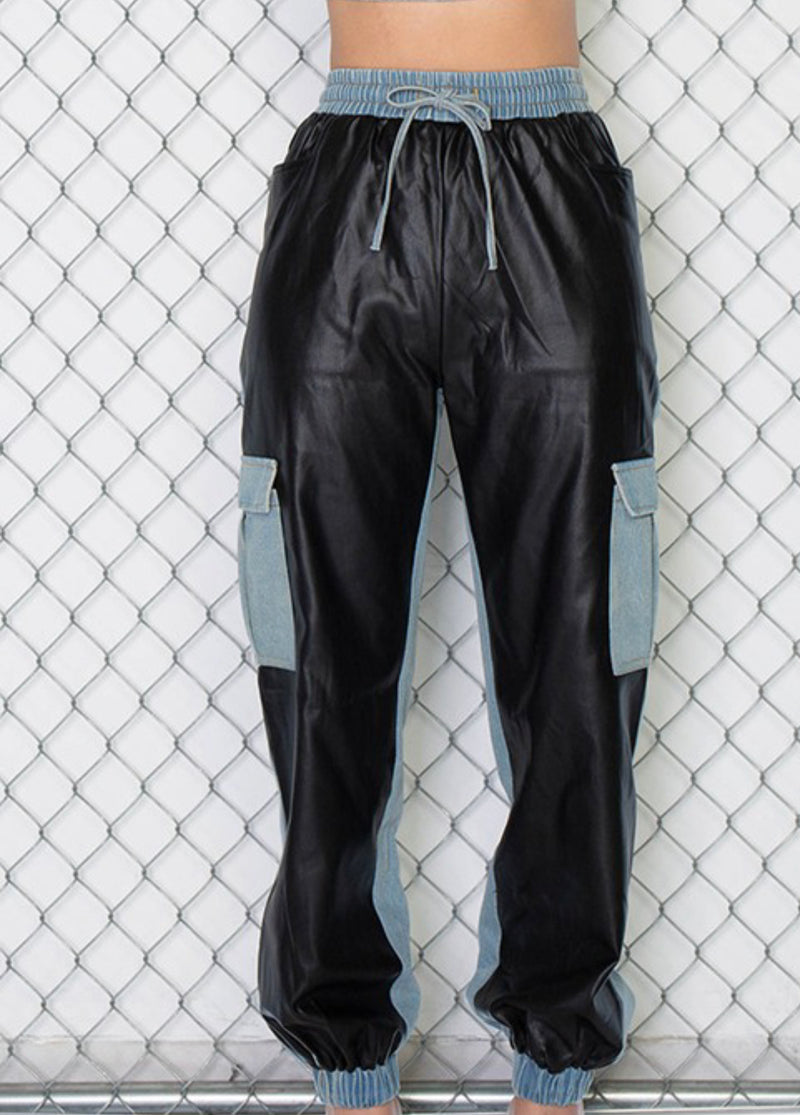 ''Neva'' - Color Block Cargo Jogger Pants