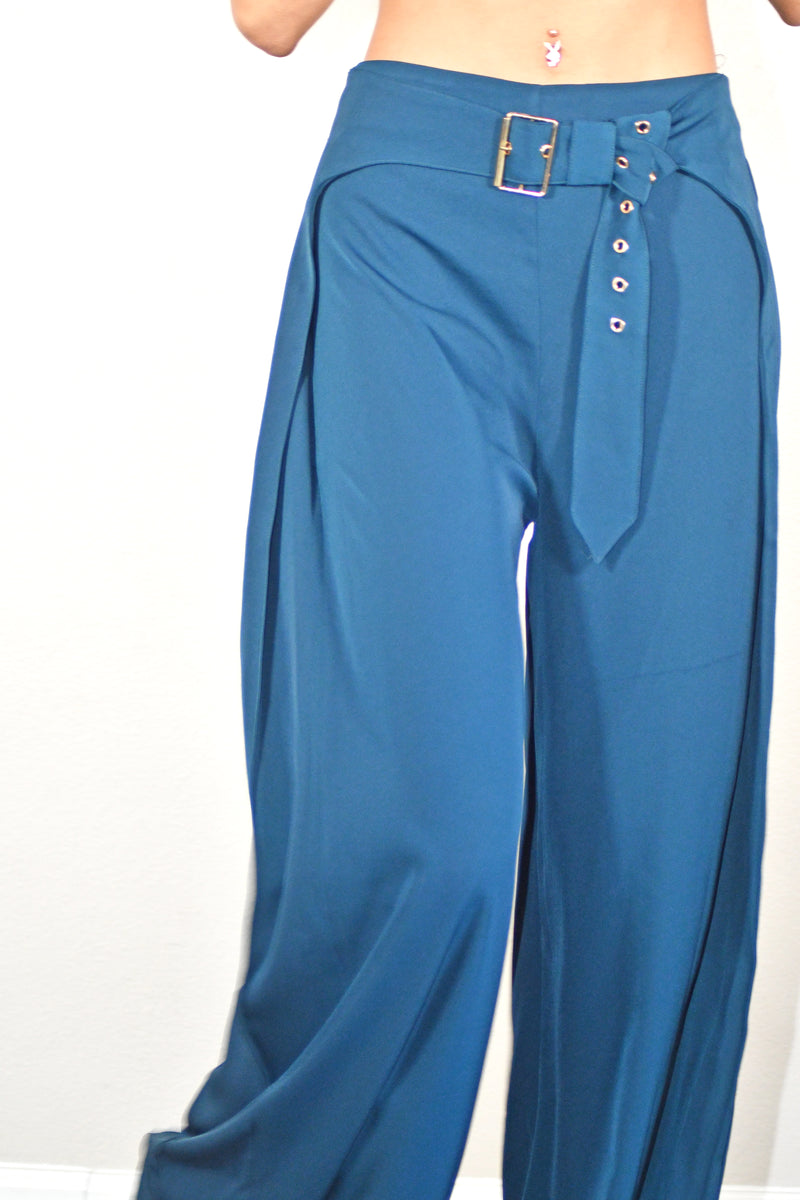 '’Chantal”- Wide Leg Pants and Crop Top Set
